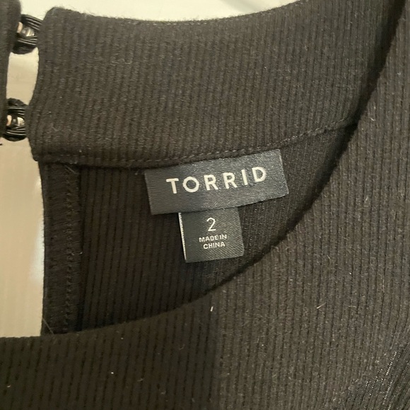 Torrid Black Ribbed Knit Dress - Size 2X - Picture 7 of 9